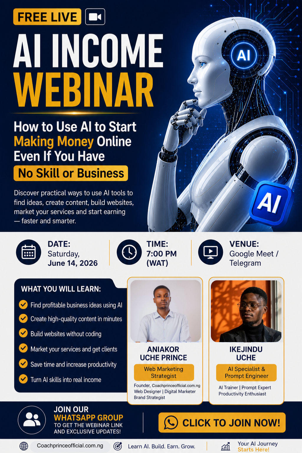AI INCOME WEBINAR